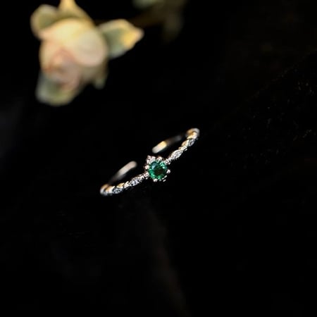 خاتم Emerald الفضي