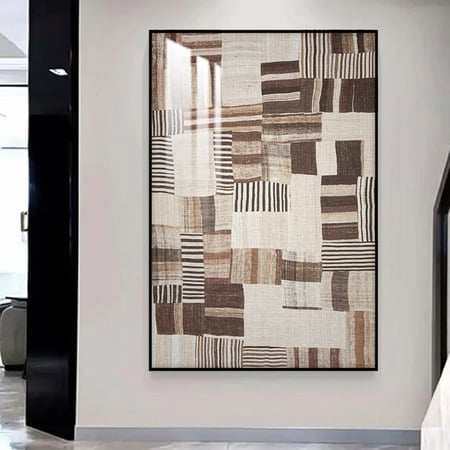 لوحة جداريةبتصميم الفن البوهيمي مع برواز و طبقة من اكريلك