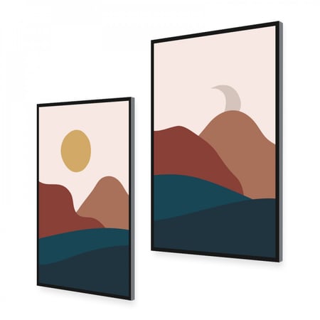 لوحة قماشية ثنائية بتصميم مودرن