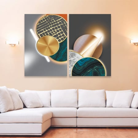 لوحة قماشية ثنائية بتصميم مودرن