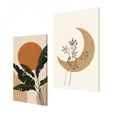 لوحة قماشية ثنائية بتصميم مودرن