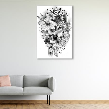 لوحة قماشية مودرن بتصميم أسد