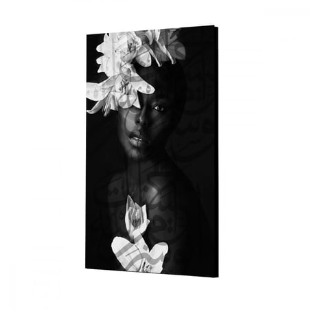 لوحة ديكور قماشية بتصميم فتاة