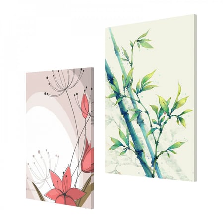 لوحة قماشية ثنائية بتصميم مودرن