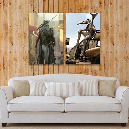 لوحة قماشية ثنائية بتصميم أنمي