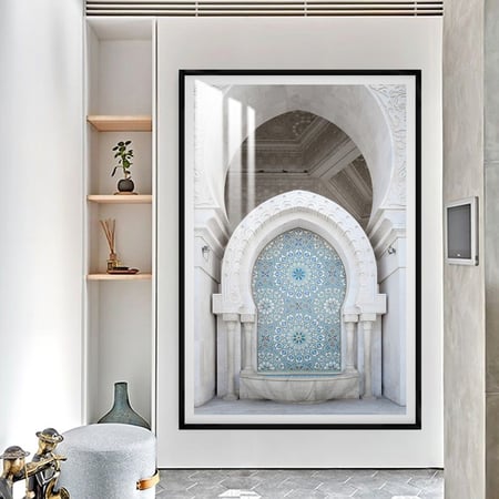 لوحة جدارية مع برواز و طبقة من اكريلك