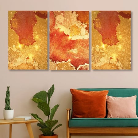 ثلاث لوحات قماشية بتصميم مودرن