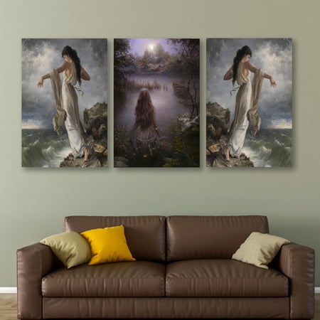 ثلاث لوحات قماشية بتصميم مودرن