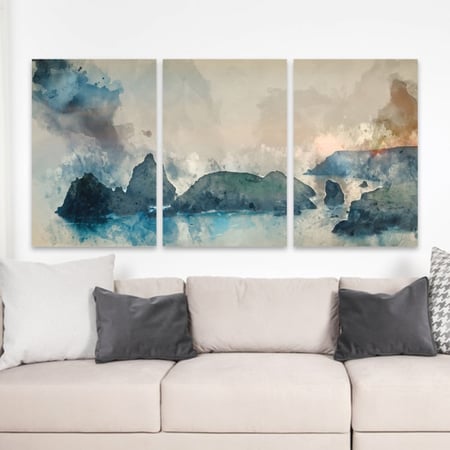 ثلاث لوحات قماشية مودرن