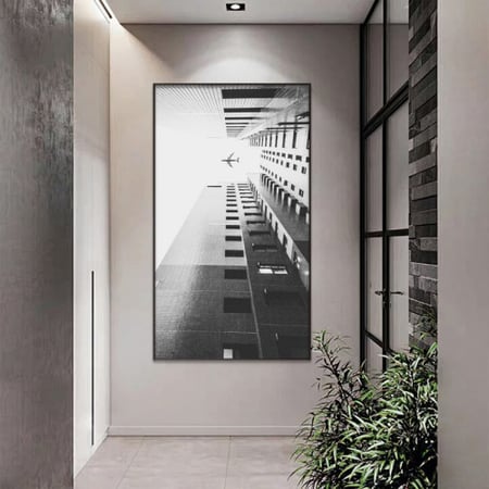 لوحة قماشية بتصميم مودرن مع برواز مجوف