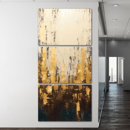 ثلاث لوحات خشبية ام دي اف مقاس 120x60 سم