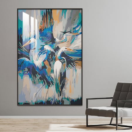 لوحة جدارية مع برواز و  اكرليك شفاف