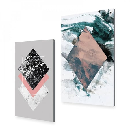 لوحة قماشية ثنائية بتصميم مودرن