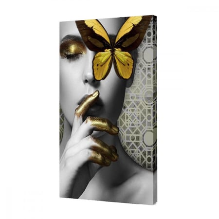 لوحة ديكور قماشية بتصميم فتاة