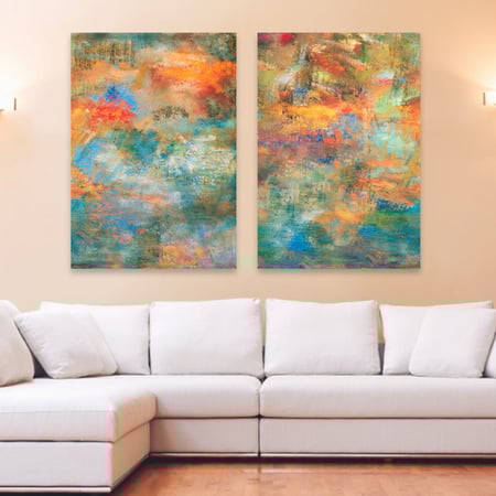 لوحة قماشية ثنائية بتصميم مودرن