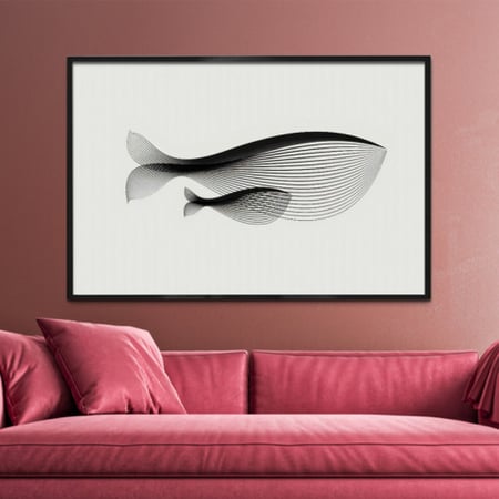 لوحة قماشية بتصميم مودرن مع برواز مجوف