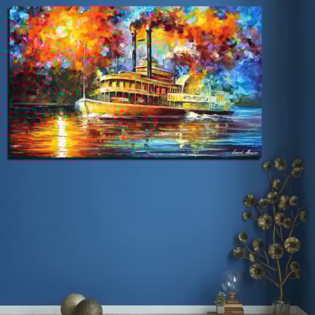 لوحة قماشية مودرن بتصميم  سفينة