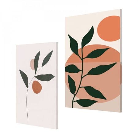 لوحة قماشية ثنائية بتصميم مودرن