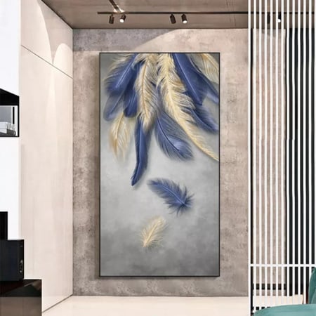 لوحة قماشية بتصميم مودرن مع برواز مجوف