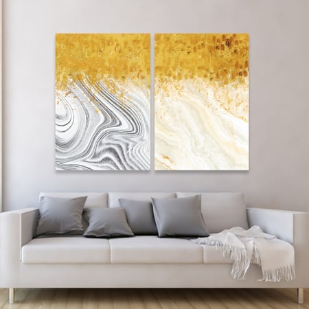 لوحة قماشية ثنائية بتصميم مودرن