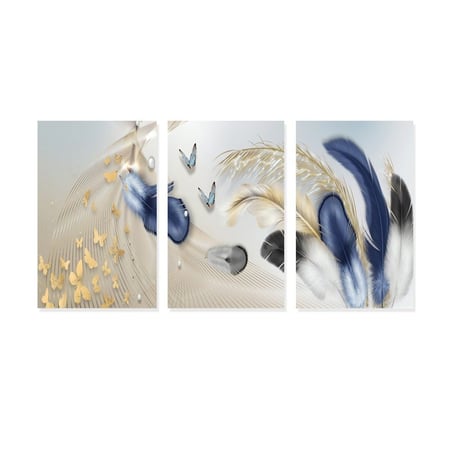 ثلاث لوحات خشبية ام دي اف - 120x60 سم