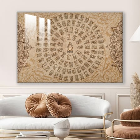 لوحة جدارية مع برواز و طبقة من اكريلك