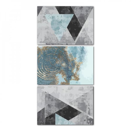 ثلاث لوحات قماشية بتصميم تجريدي