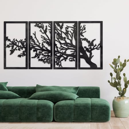 لوحة اكريلك بنقشة شجرة