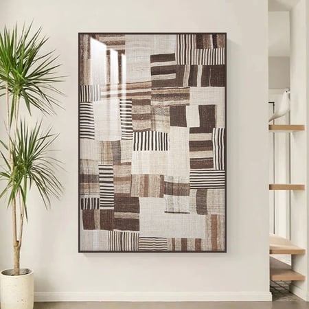 لوحة جداريةبتصميم الفن البوهيمي مع برواز و طبقة من اكريلك