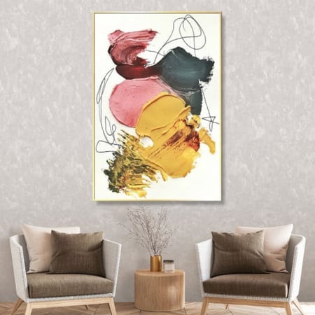 لوحة قماشية بتصميم مودرن مع برواز مجوف