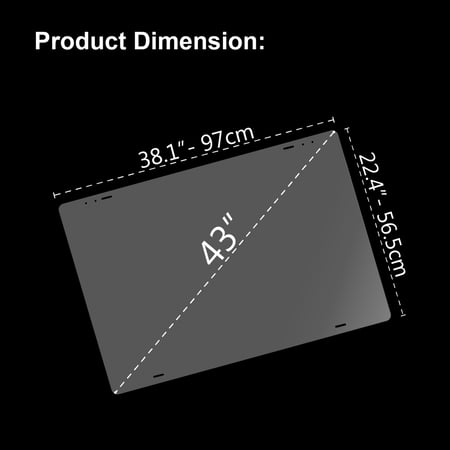 حماية شاشة التلفزيون 43 بوصة ,  حماية فائقة من الصدمات مقاوم للكسر وضد الماء