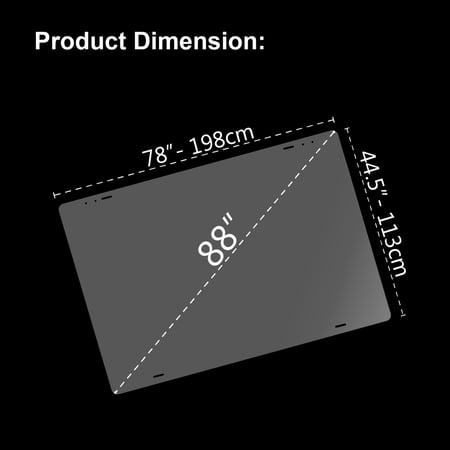 حماية شاشة التلفزيون 88 بوصة ,  حماية فائقة من الصدمات مقاوم للكسر وضد الماء