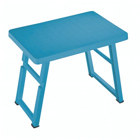 طاولة قابلة للطي خفيفة الوزن سهلة الحمل مناسبة للاستخدام الخارجي للرحلات والنزهلات والتخييم ( لون أزرق سماوي )