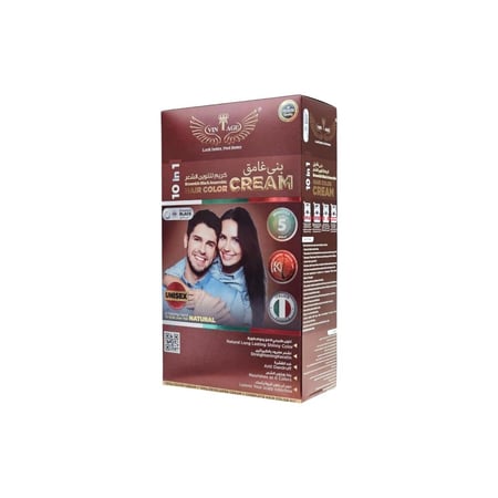 Vintage Dark Brown Hair Coloring Cream فينتاج كريم تلوين الشعر بني غامق 10 * 1 أسود للجنسين 200مل