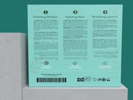 طقم ديتوكس وتقشير لفروة الراس بثلاث خطوات