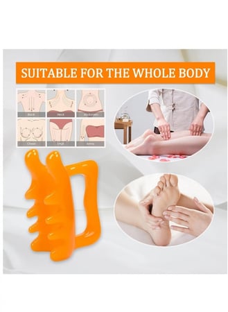 أداة تدليك الظهر الصينية من الراتنج الطبيعي ، تدليك الجسم بالوخز مزود بشمع النحل ، علاج بالدم الدائري