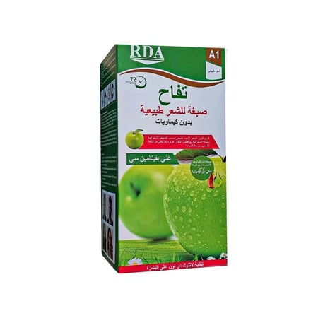 صبغة شعر  اسودطبيعية ابل - خالية من المواد الكيميائية500+500مل