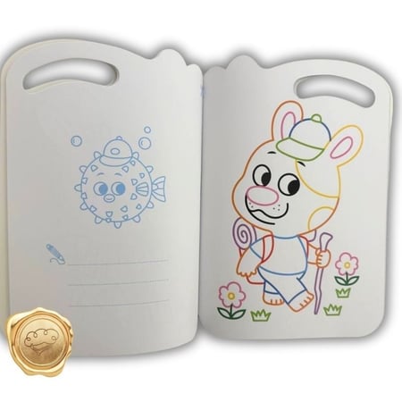 لون داخل الخطوط ( القطة تحمل البالون )