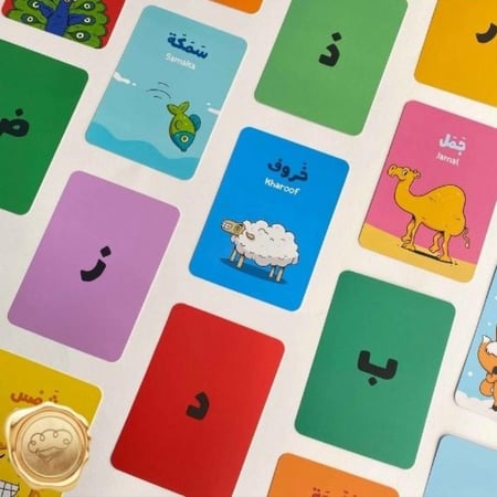 ادم ومشمش – بطاقات الحروف