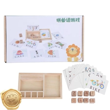 مكعبات الحروف الخشبية الإنجليزية