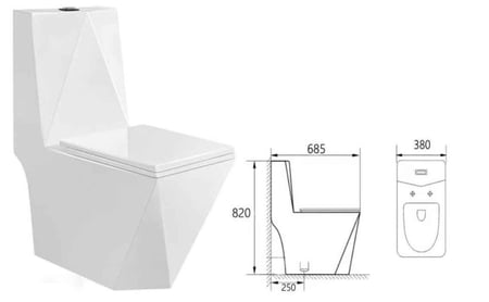 كرسي افرنجي ابيض الجوهرة قطعة واحدة