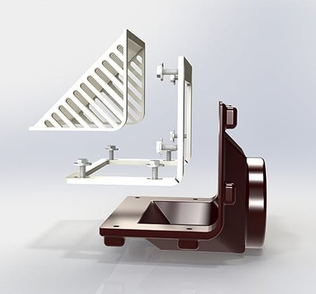 جرجور هواية سطح معدنية