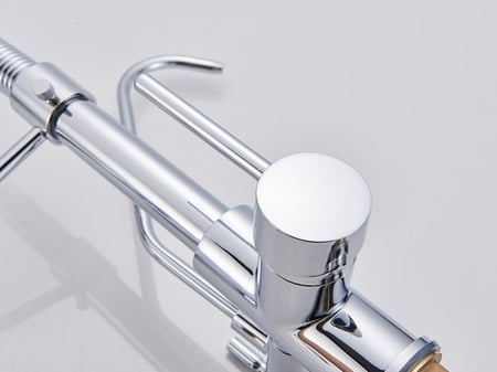 خلاط مطبخ مع بزبوز فلتر الماني كروم لماع