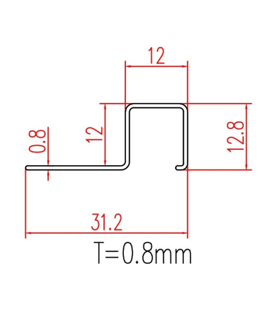 زاوية ديكور السيراميك مربع المنيوم اسود مطفي  SA001-BM-12H