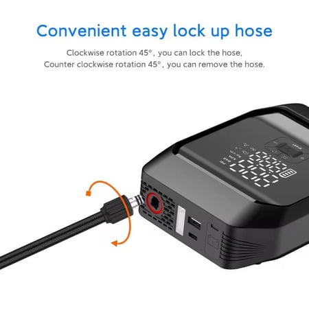 جهاز 2 في 1 محمول لشحن بطارية السيارة و منفاخ إطارات مع بنك الطاقة