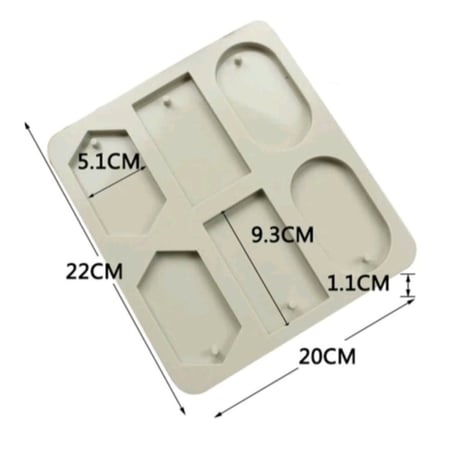 قالب شمع سيليكون تاغات