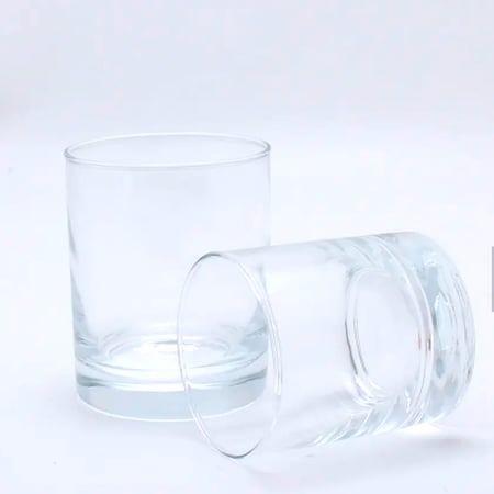 مجموعة ( 12) كاسات شمع سميك دائرية 235 مل