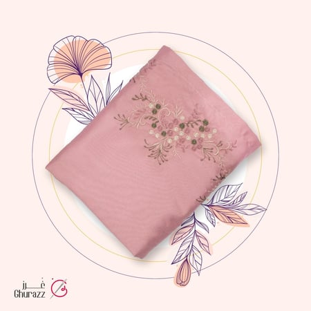 شرشف صلاة مشلح وردي مطرز