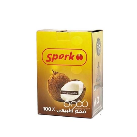 فحم سبورك spork شيشة مربعات من قشور جوز الهند