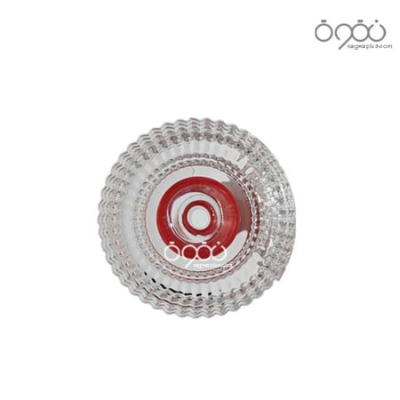 راس شيشة زجاج بمقبض سيلكون احمر